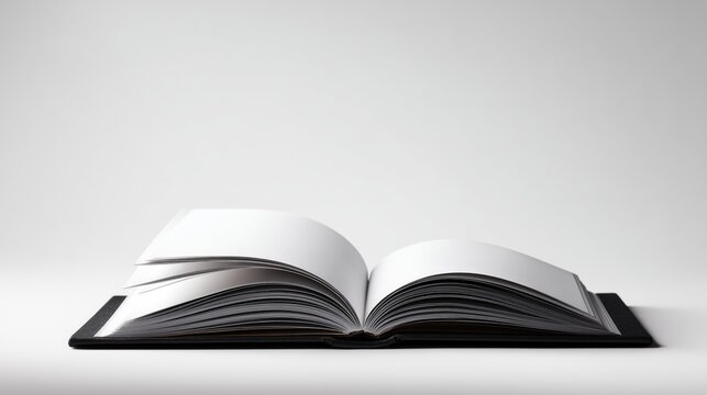 Continuous Learning and Business Growth with an Open Blank Book for Professional Development and Career Success