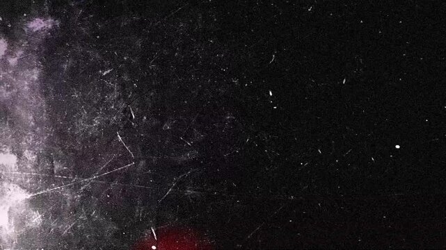 Mixed media stop-motion background with animated paper, plastic and film textures. Dynamic vintage overlay with bright light leaks, heavy grain and scratches. Horizontal 1080p cinematic footage.