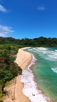 Aerial View from Wizard beach in Bocas del Toro at Bastimentos Isla Panama