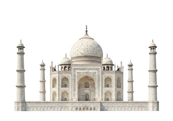 Fototapeta premium The iconic taj mahal white marble mausoleum in agra india