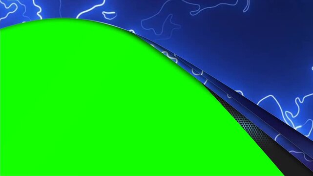 Blue Neon World Map Promo: Dynamic Global Network Opener with Green Screen Transitions and Outro for News or Corporate Media