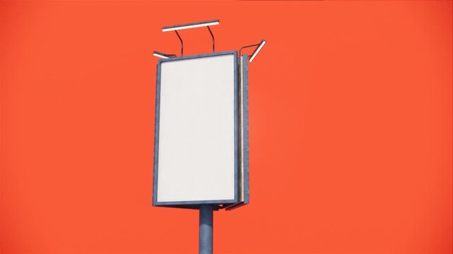Potrait Modern Billboard Structure with Empty Display Space