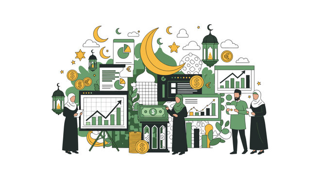 A simple, elegant illustration of a traditional Islamic lantern. Perfect for Ramadan greetings, cultural themes, or decorative elements related to fai