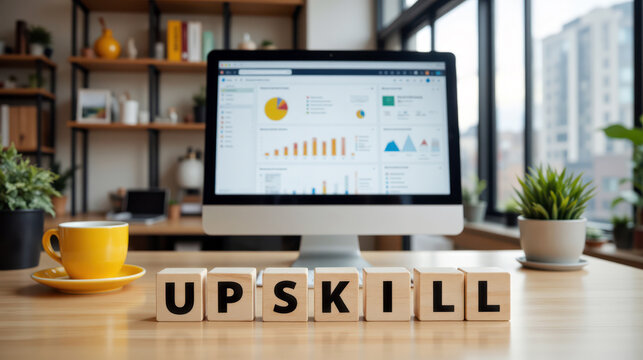 Upskill strategy for workforce transformation and career growth through continuous learning and development programs to enhance employee capability and efficiency in a competitive global market
