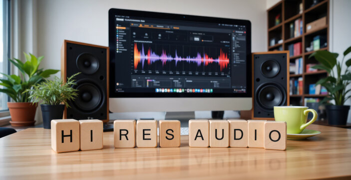 Hi res audio streaming and sound production for lossless music delivery, immersive entertainment experience and high fidelity playback across studio mastering, media distribution