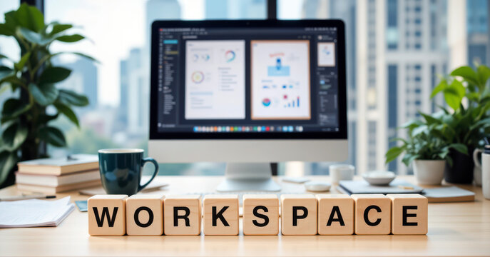 Workspace optimization for hybrid work planning and team productivity, flexible business workflow supporting focus, collaboration and efficiency across remote operation, project delivery