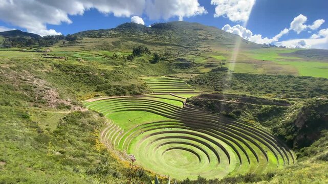 Moray is an archaeological site in Peru, Maras, Cusco, Peru