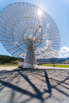 Canada, BC, Okanagan Falls.  Dominion Astrophysical Observatory.  The John A. Galt Telescope, a single 25.6-metre-diameter (84 ft) metal-mesh antenna