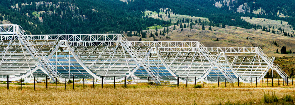 Canada, BC, Okanagan Falls.  Dominion Astrophisical Observatory.  The Canadian Hydrogen Intensity Mapping Experiment (CHIME) is an interferometric radio telescope which studies dark matter.