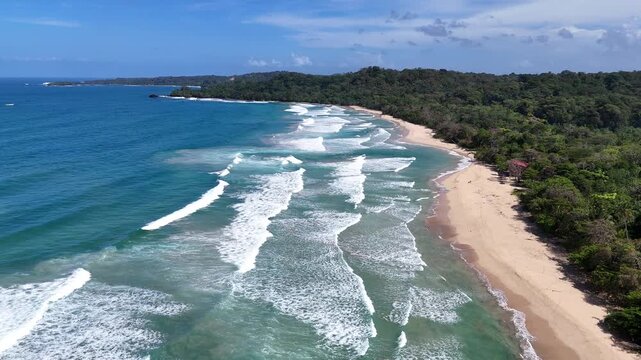 Aerial view from Isla Bastimentos at Wizard Beach in Bocas del Toro Panama