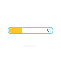 Obraz premium Simple Search Bar Icon with Magnifying Glass and Progress Bar Element