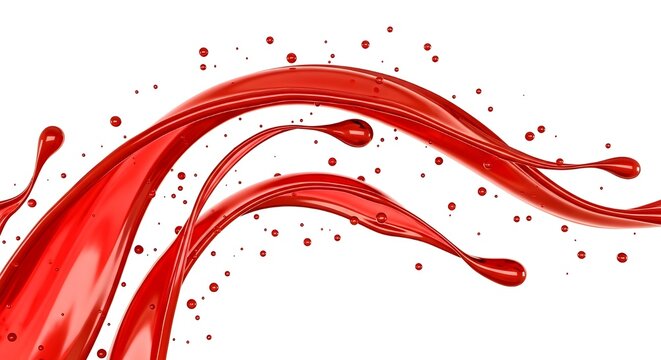 Imagen de alta calidad de salpicaduras din&aacute;micas de ketchup rojo aisladas sobre fondo blanco para blogs culinarios y de comida gourmet