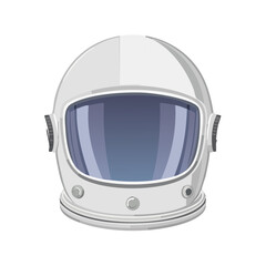 Fototapeta premium Futuristic White Astronaut Helmet with Reflective Visor and Side Details
