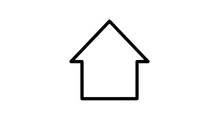 Obraz premium House Outline Icon for Homepage and Real Estate Navigation