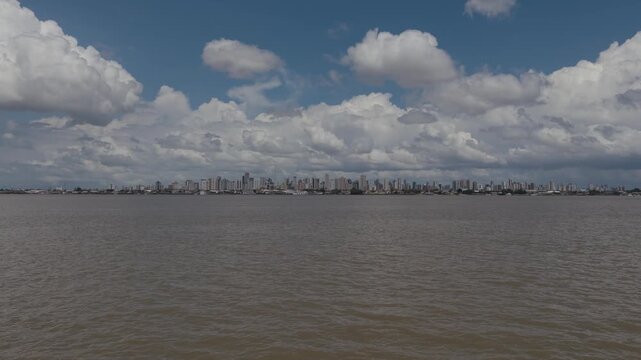 Wide view of Guama River near Belem in the Amazon