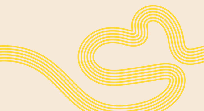 Seamless noodle bar pattern. Wavy spaghetti line background. Abstract food inspired design for restaurant and packaging vector