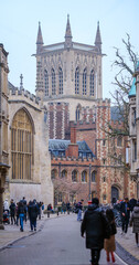 Naklejka premium Historic Street Scene At Cambridge University
