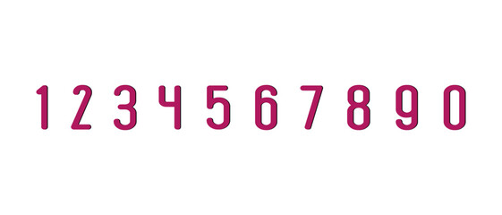 Set of colorful numbers. Vector illustration. Template elements for greeting card, web design. Mathematics educational children game. © Alla