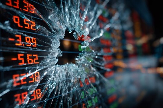 Stock market breaking down during financial crisis