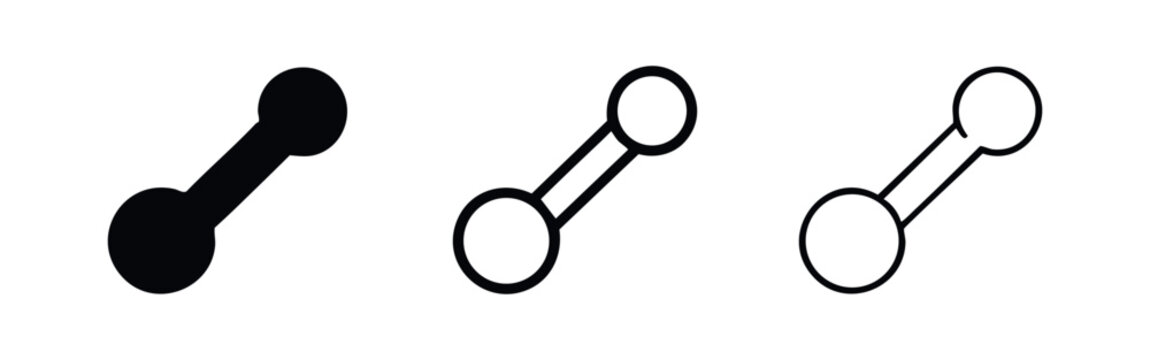 Connection Icon Set: Linked Dots, Molecule, Network, and Technology Symbols