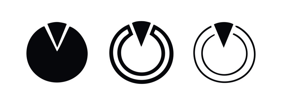 Power Button Icon Set: On/Off Switch and Standby Symbol