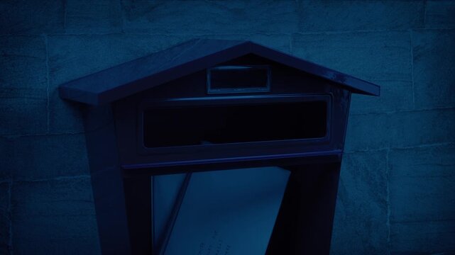 Letter Box Is Opened And Mail Taken In The Dark