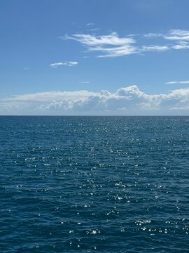 Blue sea and sky.