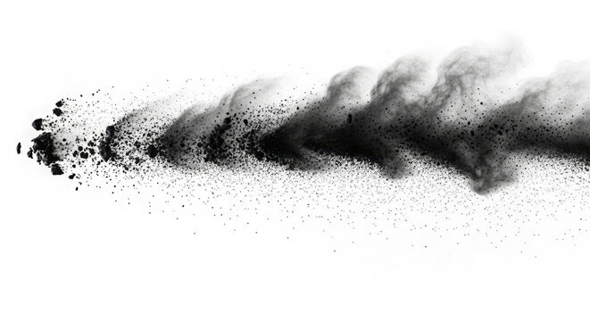 The dust devil spins, a small whirlwind of dust and debris on isolated with transparent concept 
