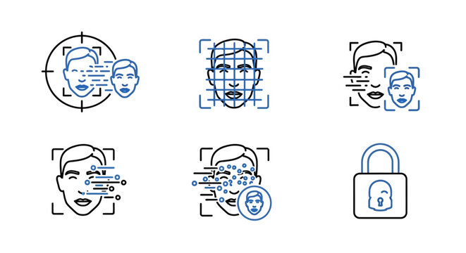 Biometric facial recognition security system.