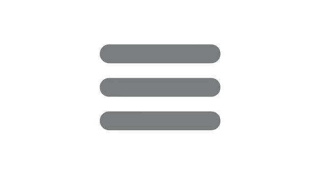 Hamburger menu icon for web and mobile navigation.