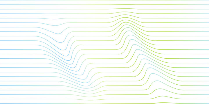 Abstract flowing contour landscape in green tones, symbolizing sustainable technology, environmental data, and smart ecosystems. Digital waves represent monitoring, analysis, and eco innovation