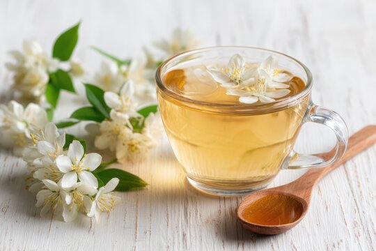 Jasmine Tea with Honey - A Refreshing and Aromatic Beverage.