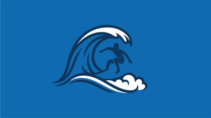 Obraz premium Wave Icon Ocean Graphic Design.