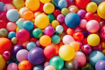 Obraz premium Colorful Balloons - A Vibrant Celebration of Joy and Festivity.