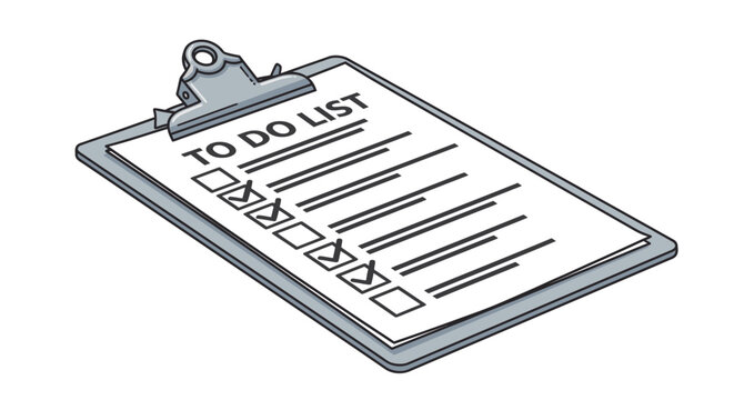Clipboard with To Do List Paper.