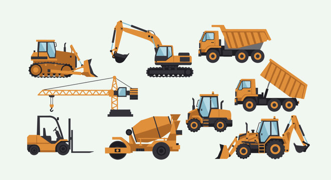 Collection of heavy construction vehicles 1.