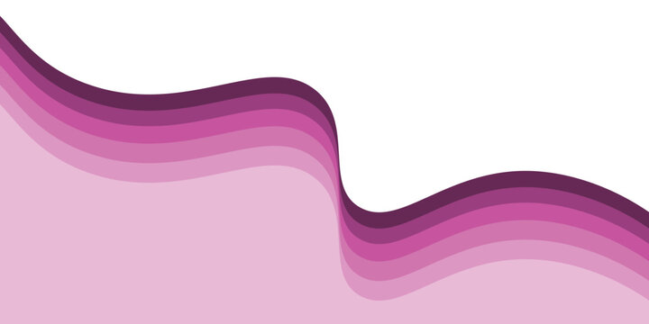 Purple abstract wave background with smooth curves and gradient layers. Modern Trendy design in vector Illustration