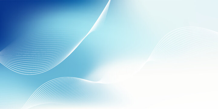 Minimal liquid white ligh blue gradient abstract background with wave line patterns. Vector illustration.