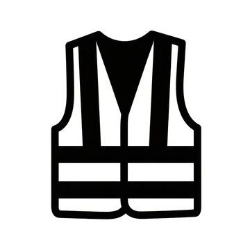 Iconic life vest safety jacket illustration for water activities and boating.