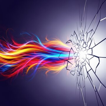 Intense effort results in a powerful final push, breaking through resistance barriers and achieving victory quickly, action, intense, push