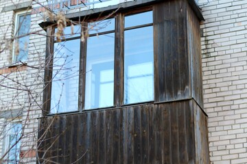 An old block of flats soviet building architecture urban background photo	
