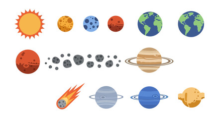Planets and objects in solar system. © ANAK