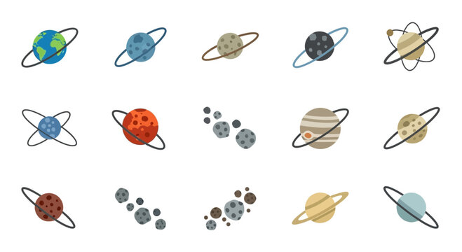 Planets in our solar system.