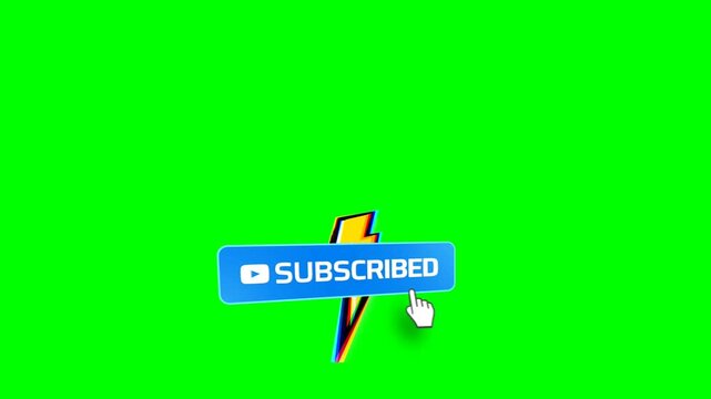 3D Social Media Call to Action Bundle: Leave a Like, Subscribe Button, and Notification Bell Animation on Green Screen Chroma Key