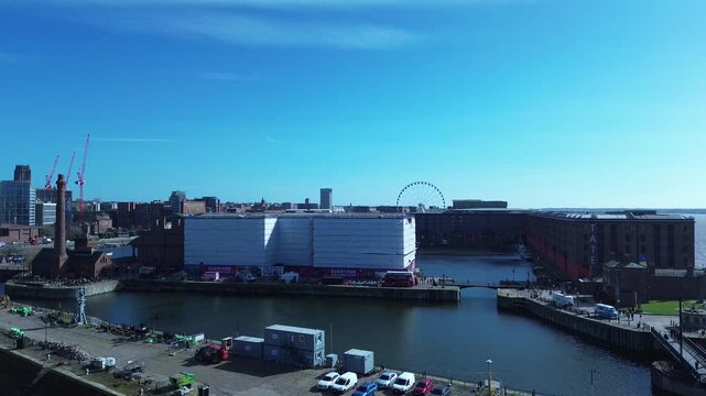 Liverpool town, albert dock views from above