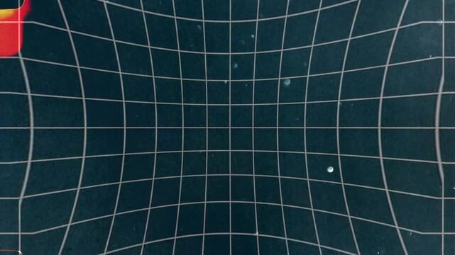 Gravity warping spacetime grid animation loop