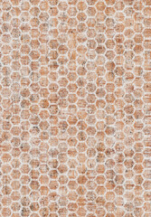 Fototapeta premium Seamless abstract background with terracotta hexagonal patterns on white ground
