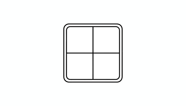 Abstract Geometric Grid Layout, Four Quadrants, Minimalist Design, Square Shape