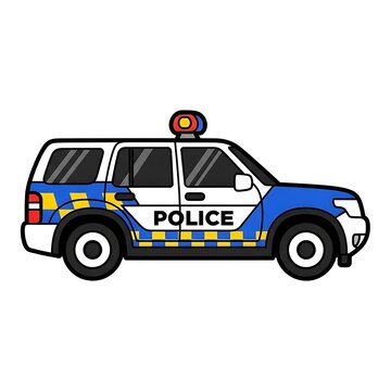 Police SUV vehicle emergency response.