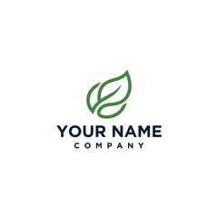 Fototapeta premium Green Leaf Logo Company Name 1.